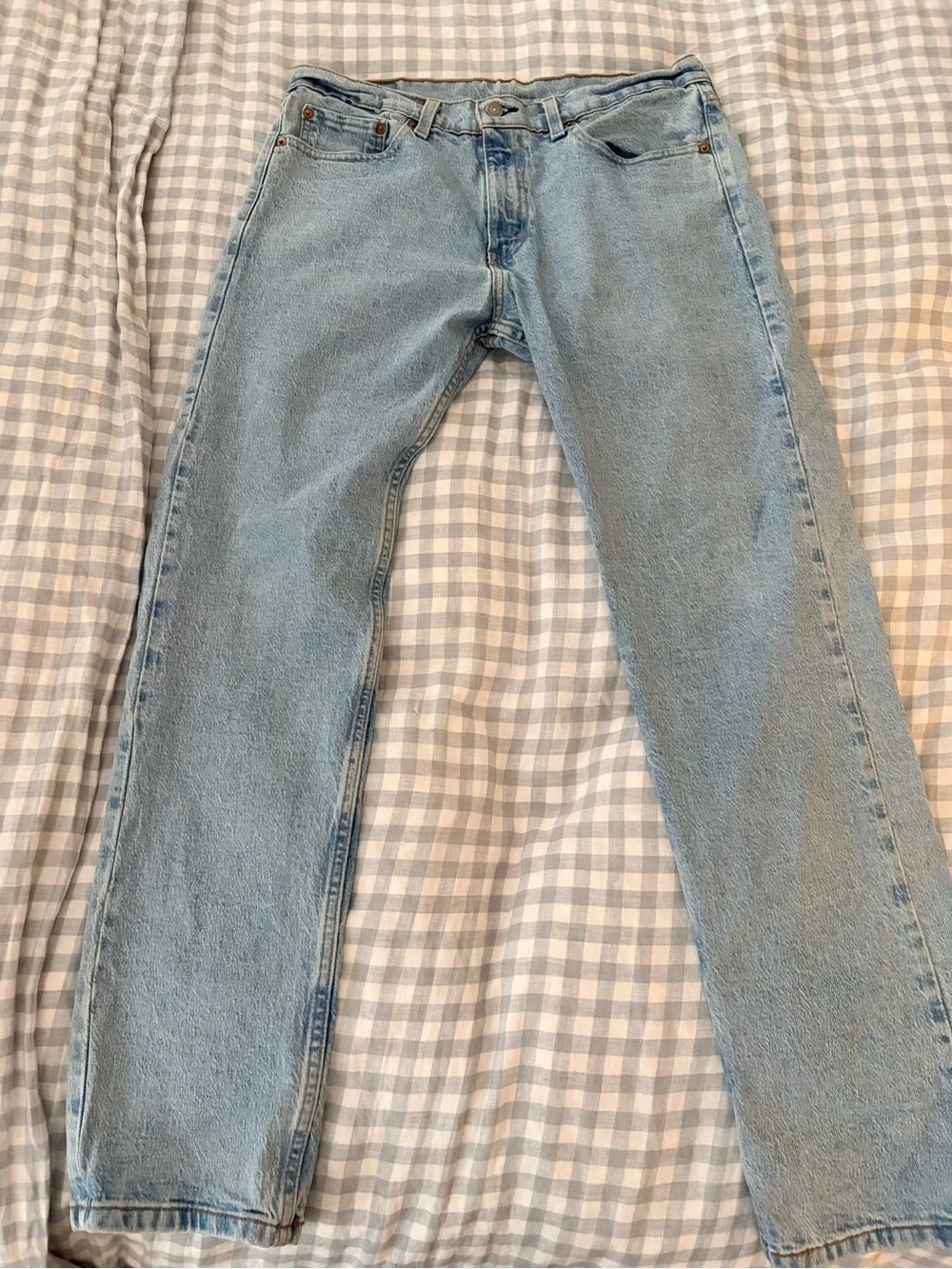 Vintage Levi's Light Blue 505 Straight Leg Jeans